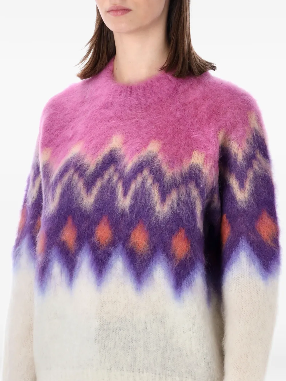  Marant étoile Diamond-pattern Sweater - Pink 