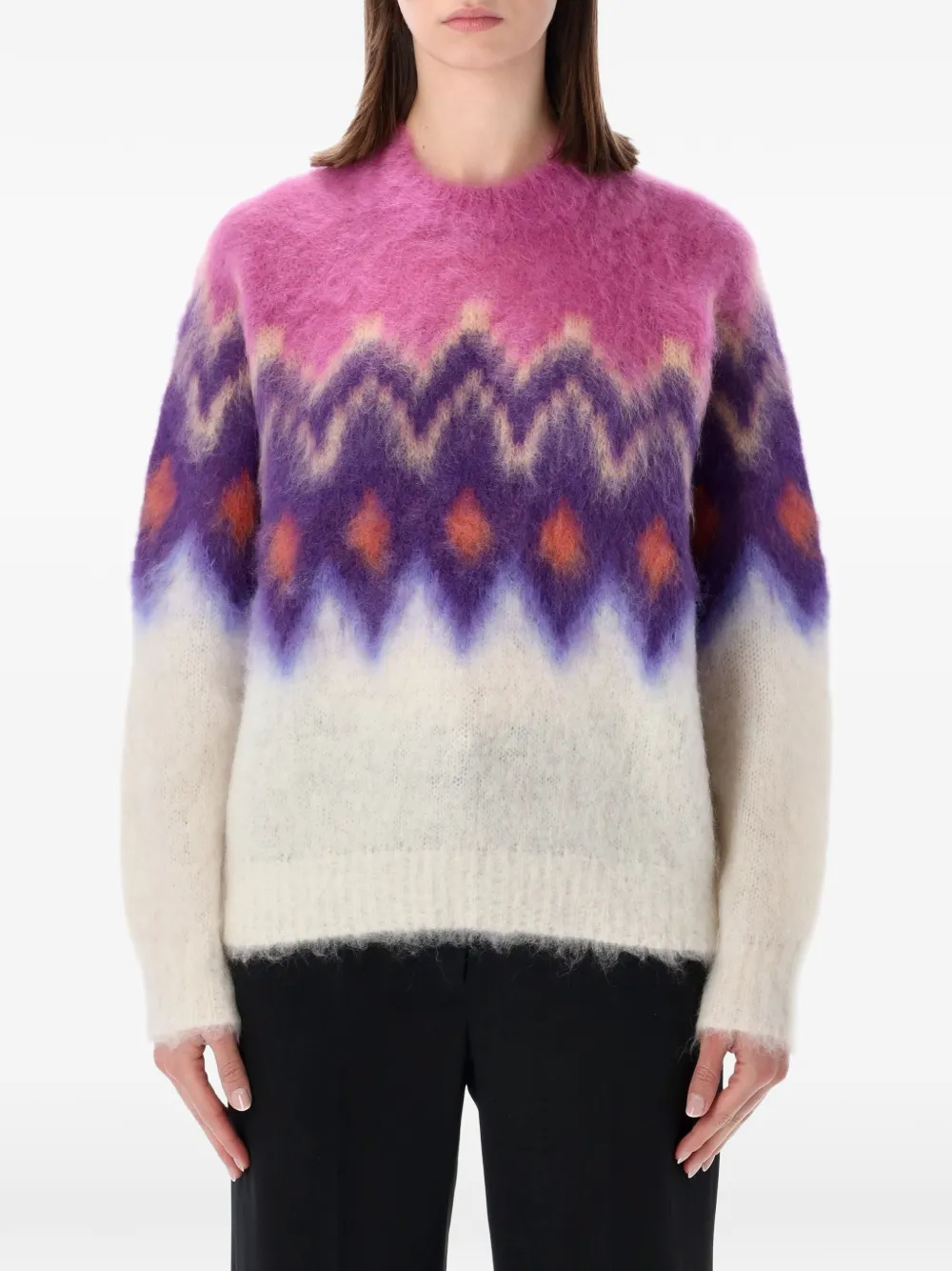 MARANT ÉTOILE diamond-pattern sweater - Rosa