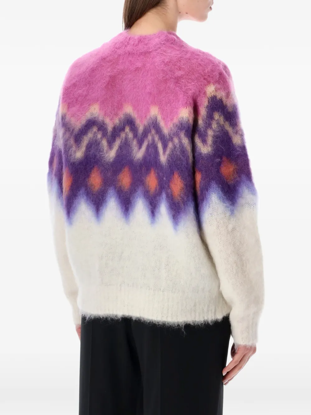  Marant étoile Diamond-pattern Sweater - Pink 