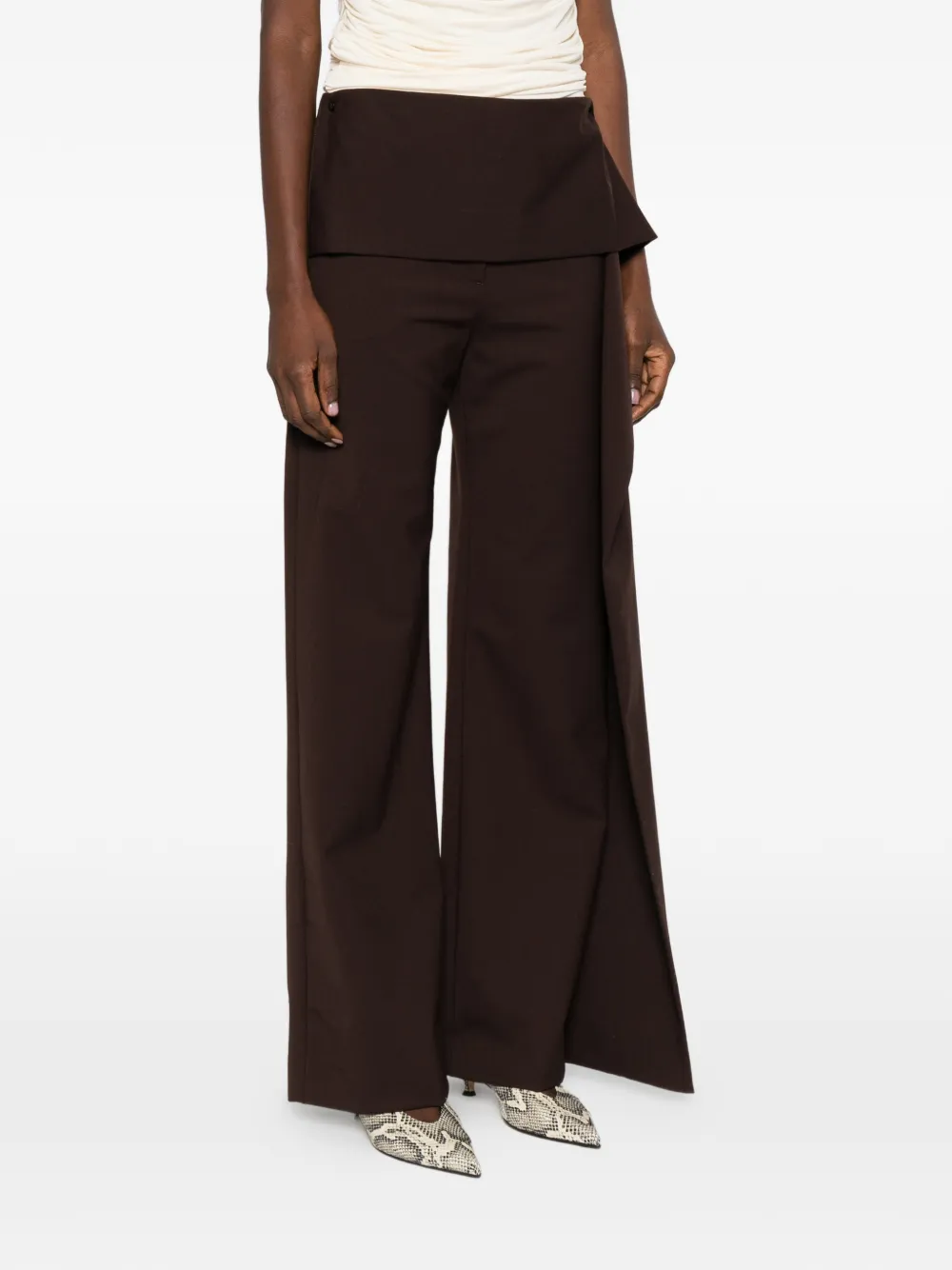  Thelatest Drape Trousers - Brown 
