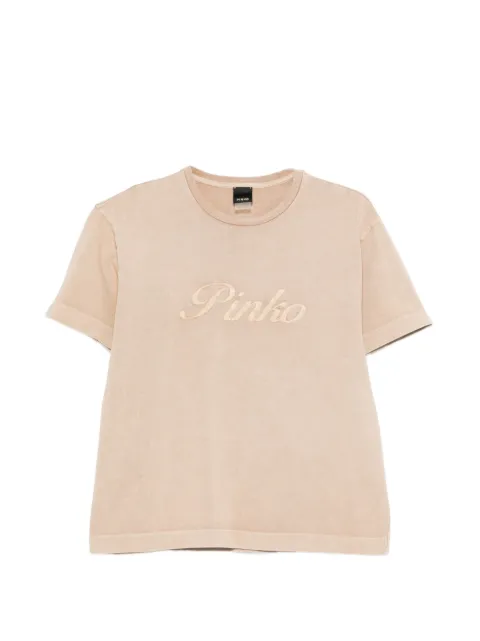 PINKO playera con bordado envejecido