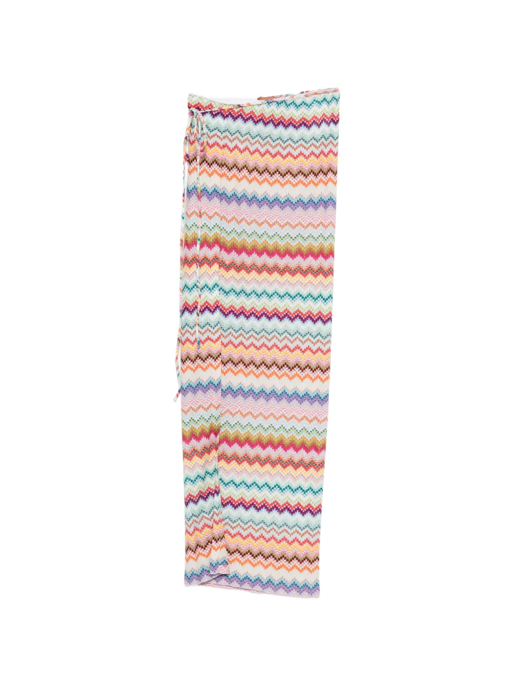 Missoni drawstring zigzag long skirt - Bianco