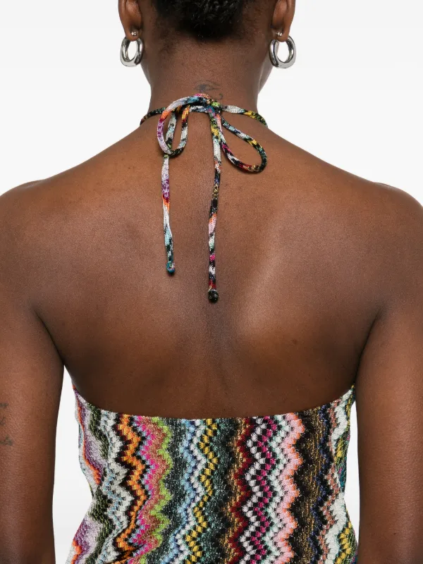 Missoni Halter Chevron Knitwear | Black | FARFETCH