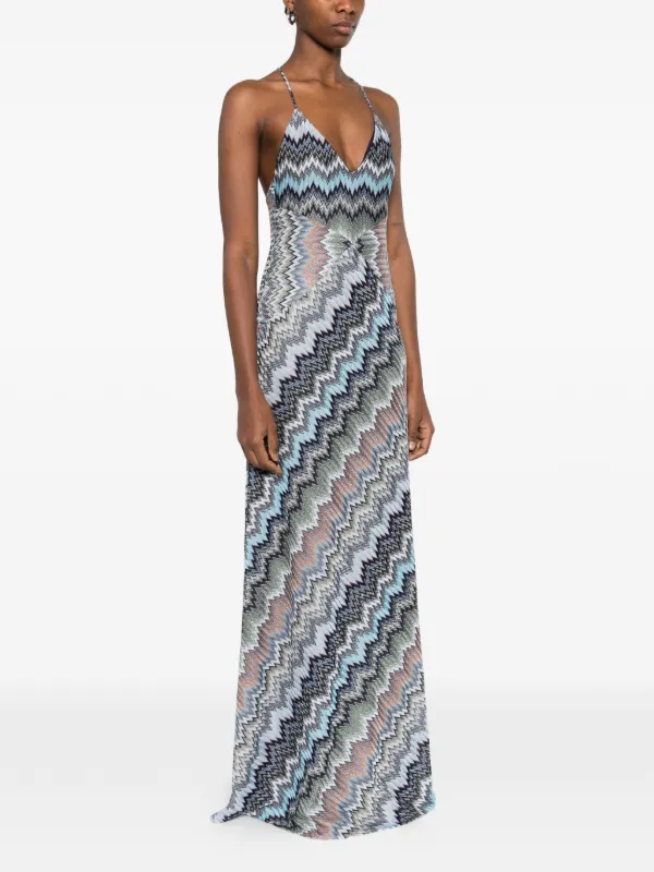 Missoni Chevron Strap Maxi Dress | Grey | FARFETCH