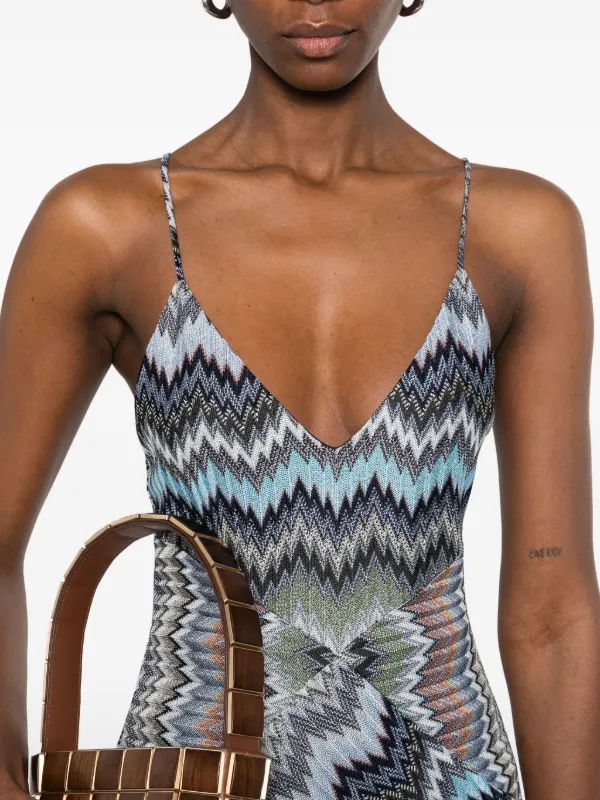 Missoni Chevron Strap Maxi Dress | Grey | FARFETCH