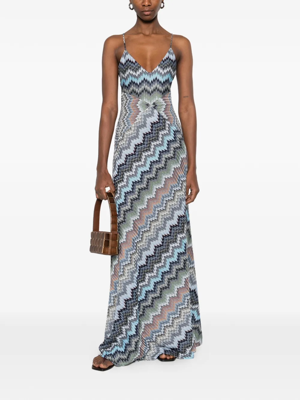 Missoni Maxi-jurk met chevron streep Grijs
