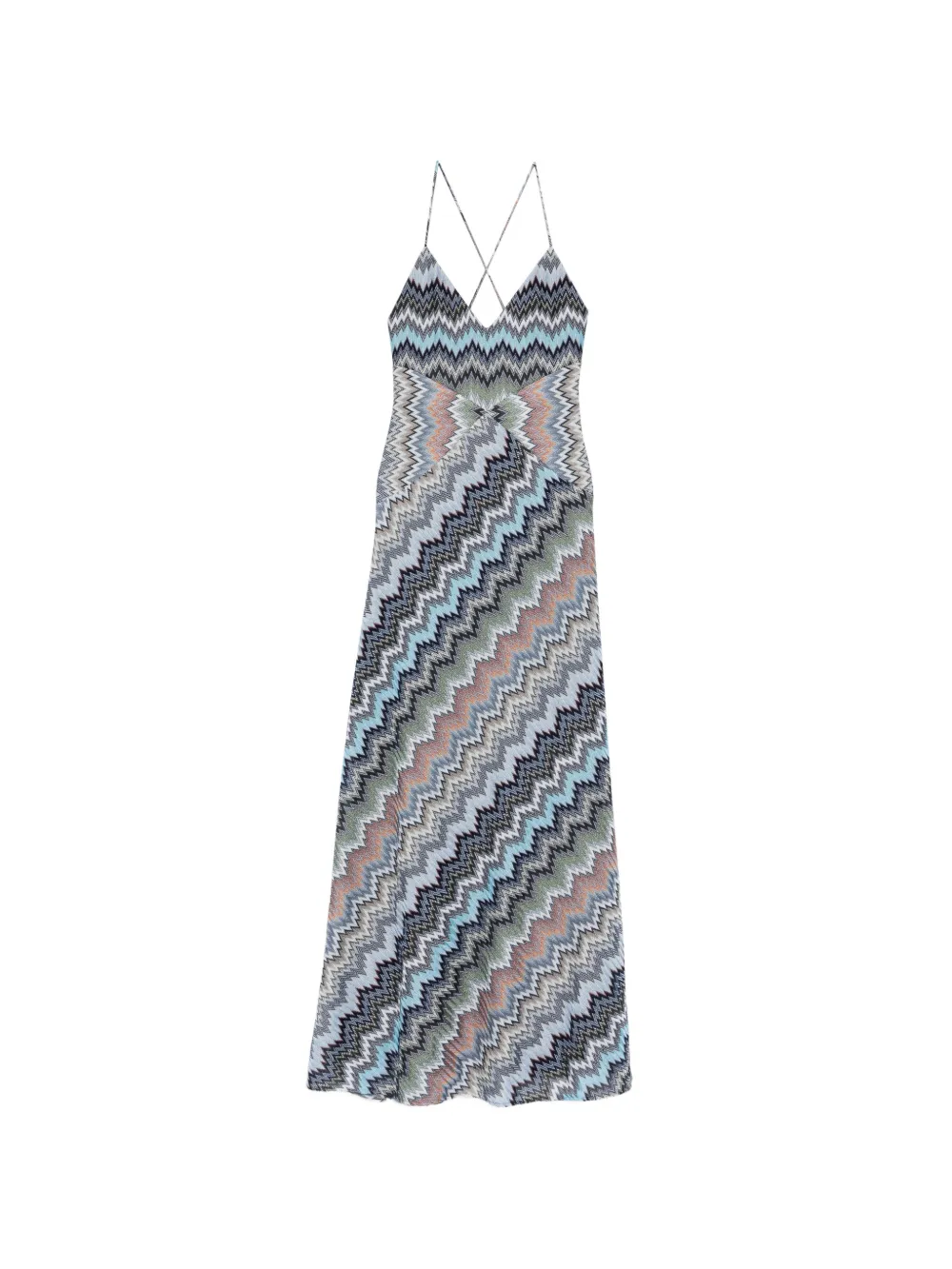Missoni chevron strap maxi dress - Grigio
