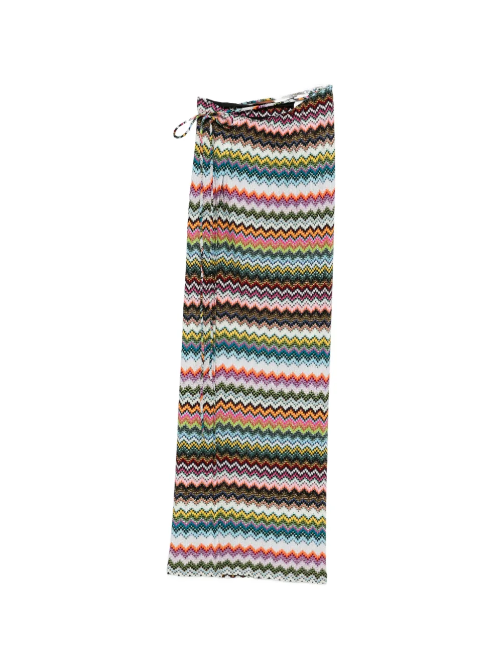 Missoni zig-zag tie long skirt - Bianco