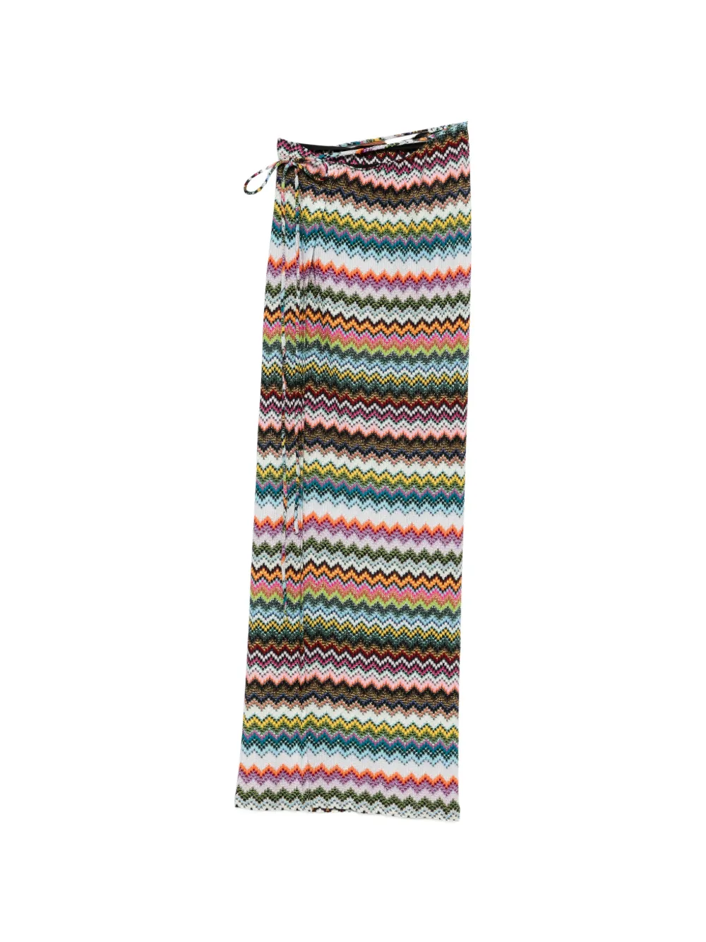 Missoni zig-zag tie long skirt - Bianco