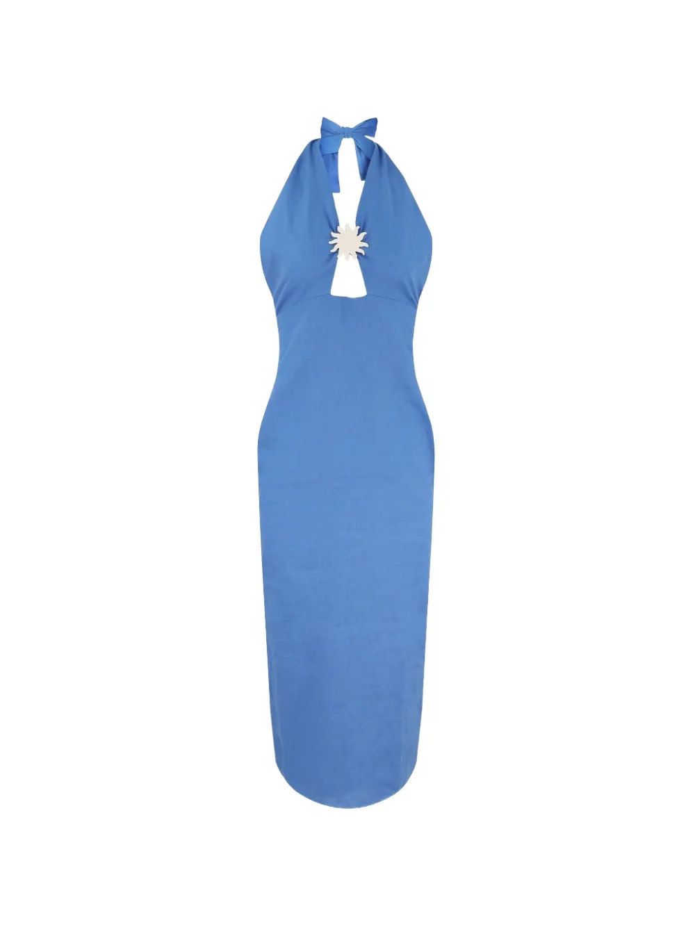 Cala de la Cruz ORLY halter-neck midi dress - Blu
