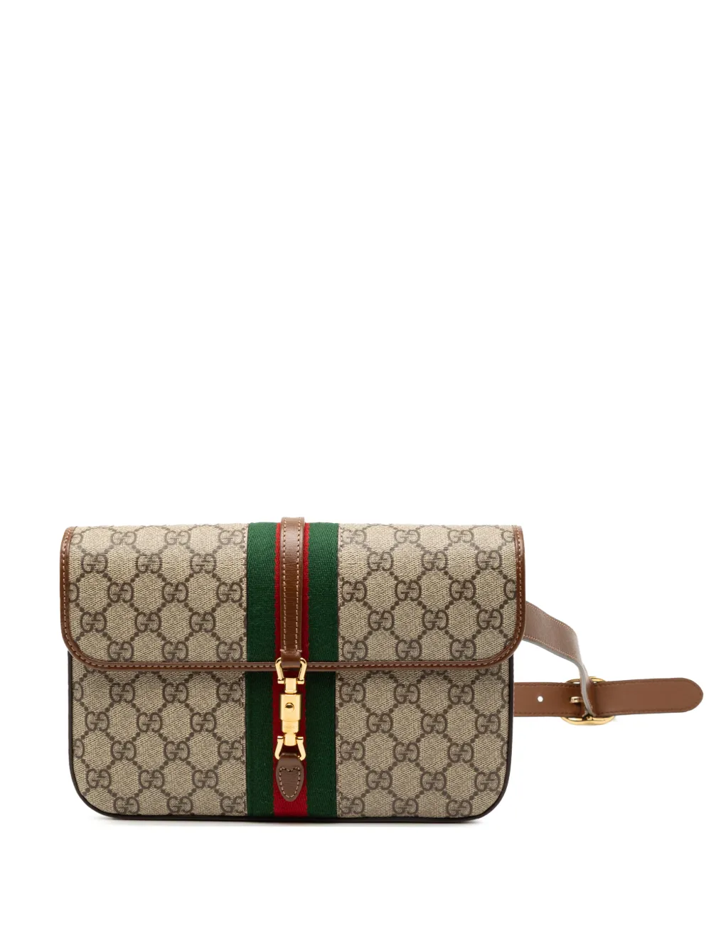 Gucci Pre-Owned Marsupio GG Supreme Web Jackie 1961 2016-2025 - Marrone