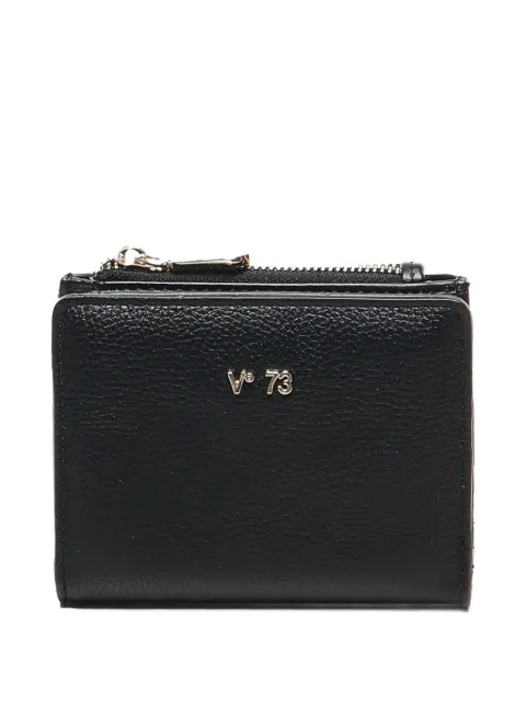V°73 lettering logo zip wallet