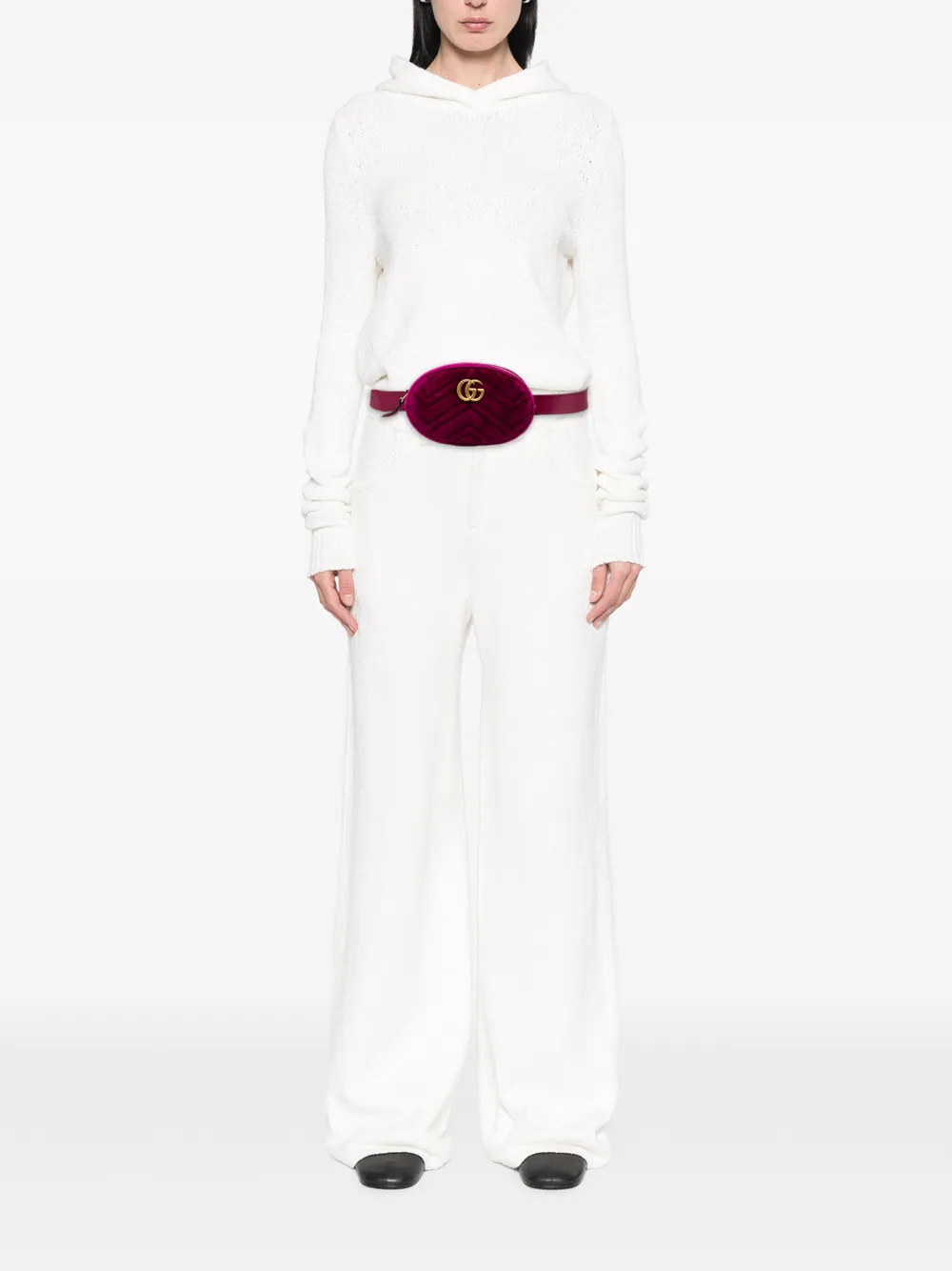 Gucci Pre-Owned 2016-2025 GG Marmont Matelasse Velvet belt bag - Viola