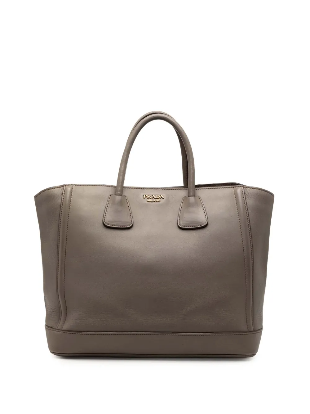 Prada Pre-Owned 2000-2025 Large City Calf Double Handle Shopping tote bag - Grigio