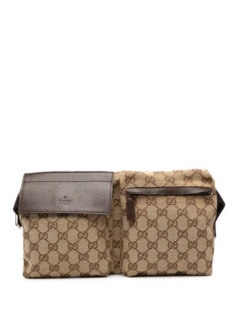 Gucci Pre-Owned 2000-2015 GG Canvas Double Pocket belt bag