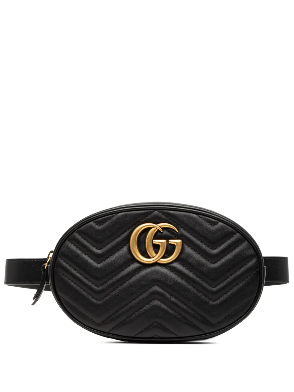 Gucci Pre-Owned 2016-2025 Small GG Marmont Matelasse Leather belt bag - Nero
