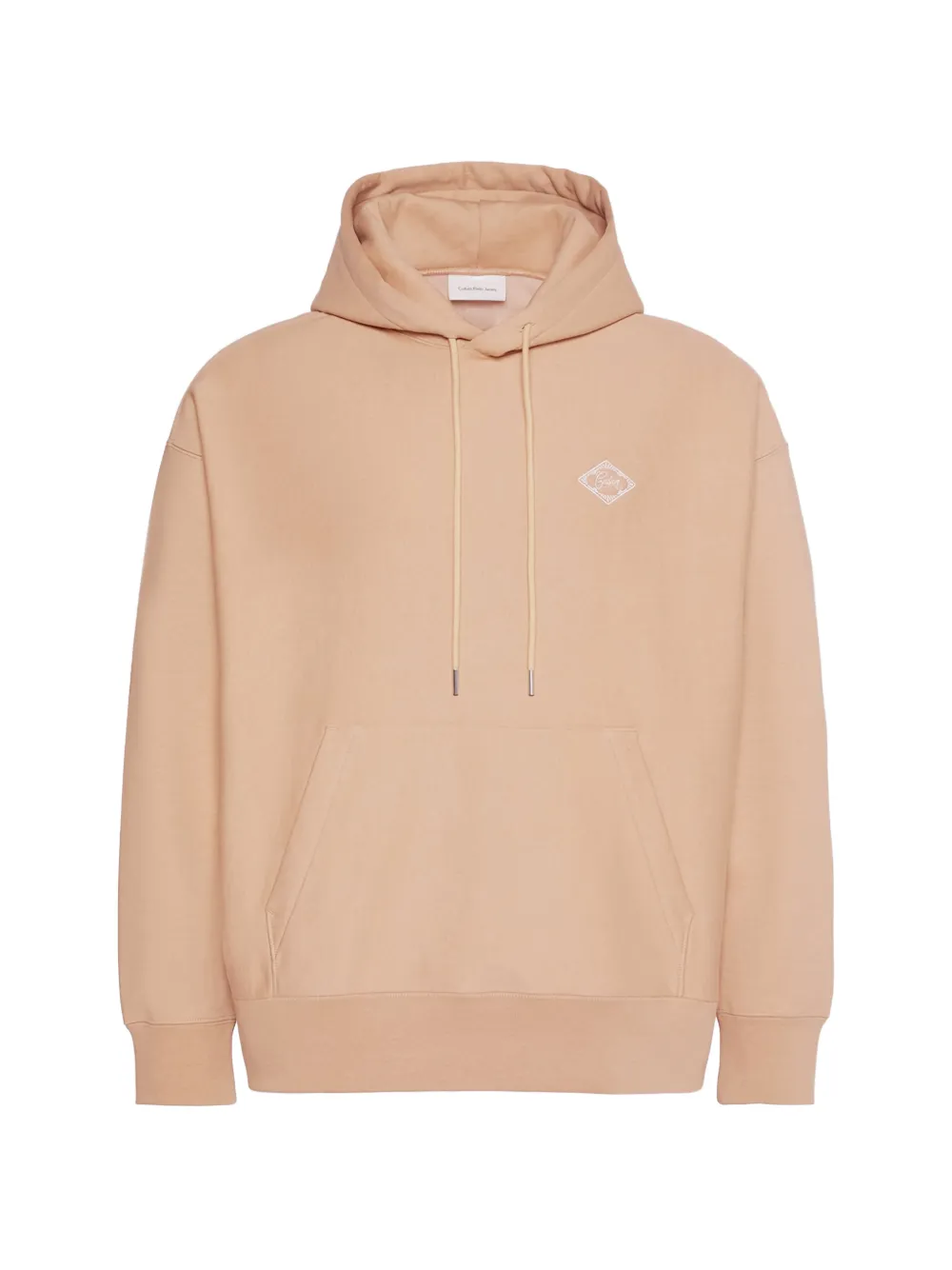 Calvin Klein logo fleece hoodie - Toni neutri