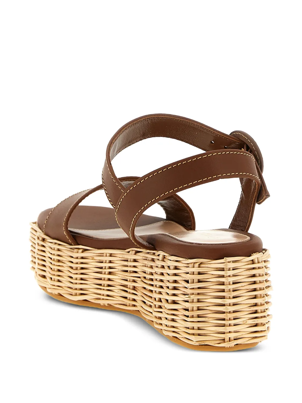 Gianvito Rossi Cestino leren sandalen Bruin