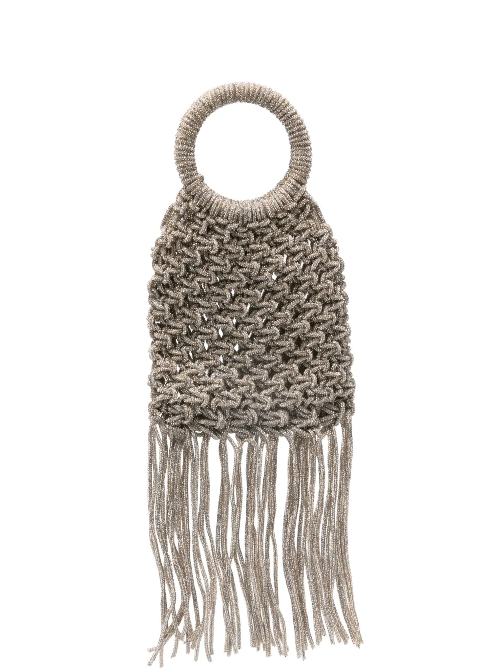 TWENTY FOURHAITCH Maronti fringed tote bag - Oro