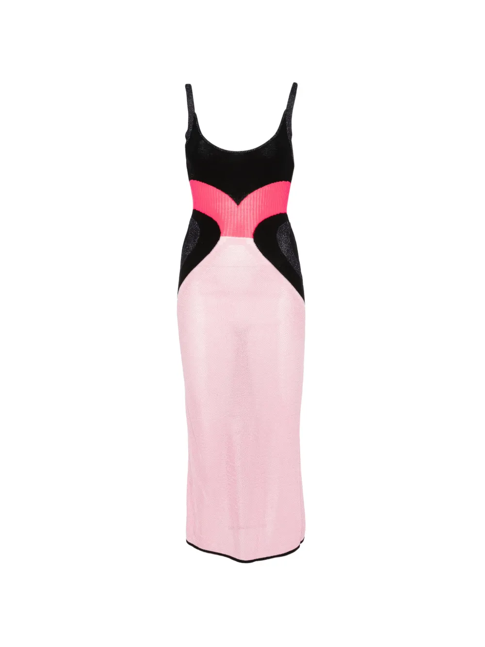 Gianfranco Ferré Pre-Owned 2000s panelled sleeveless midi dress - Pink