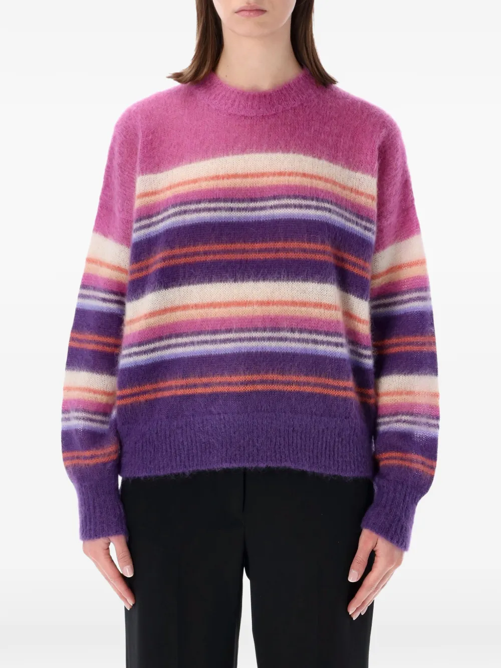 MARANT ÉTOILE striped-pattern sweater - Viola