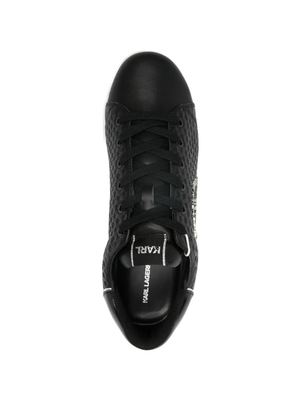 Karl Lagerfeld Kpri microgram-pattern sneakers Zwart
