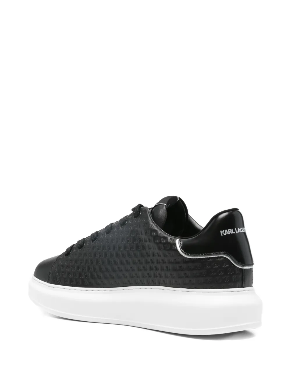 Karl Lagerfeld Kpri microgram-pattern sneakers Zwart