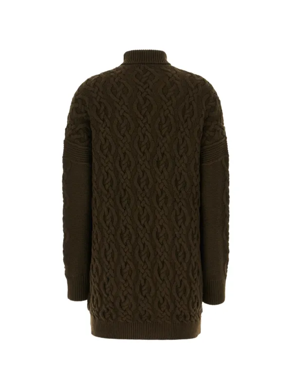 max knit mini dress Cocoa Sleeveless Mock Neck Cable Knit Mini Dress