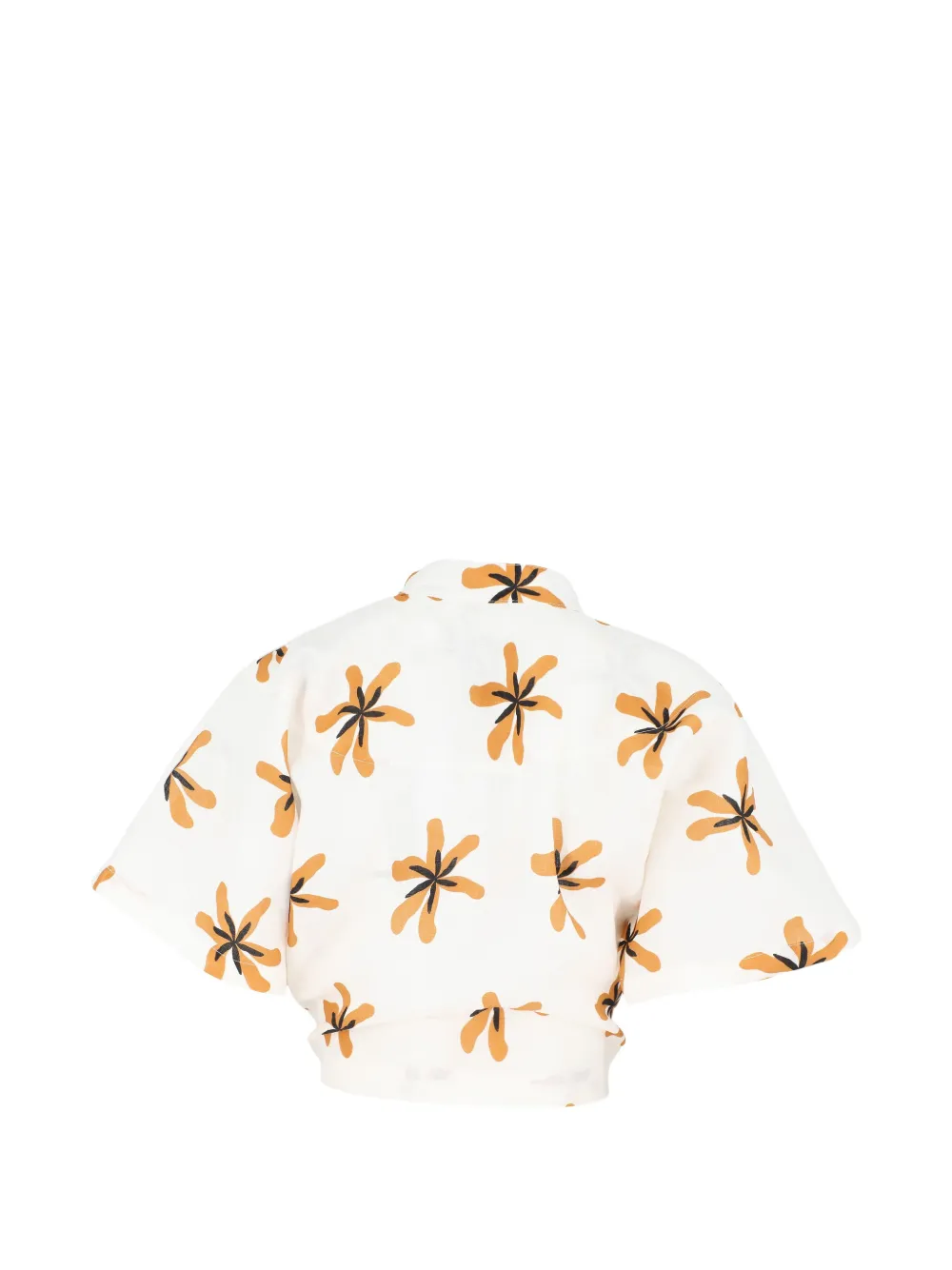 Cala de la Cruz Top met bloemenprint en strikdetail Wit