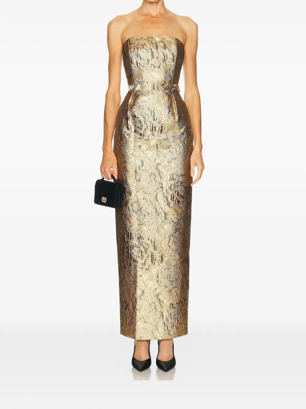 Sans Faff belted strapless maxi dress - Oro