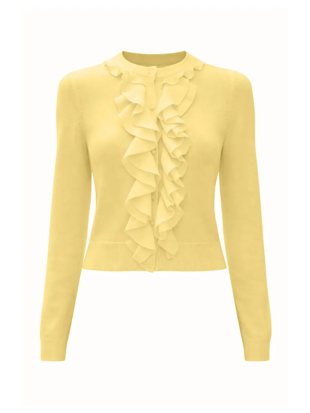 alice + olivia round-neck cardigan - Yellow