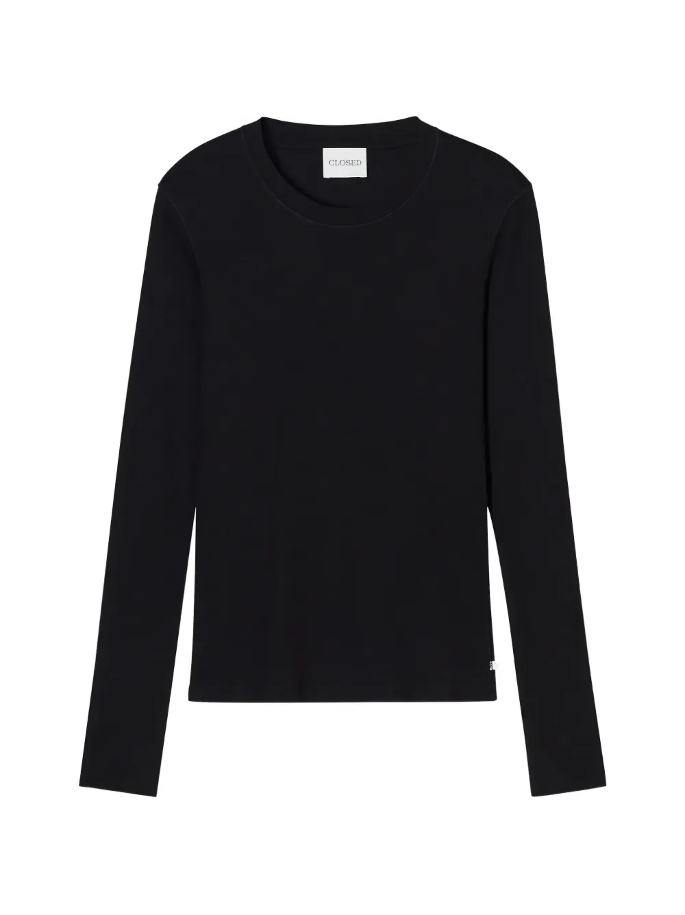 Closed Long-sleeve Top In Black