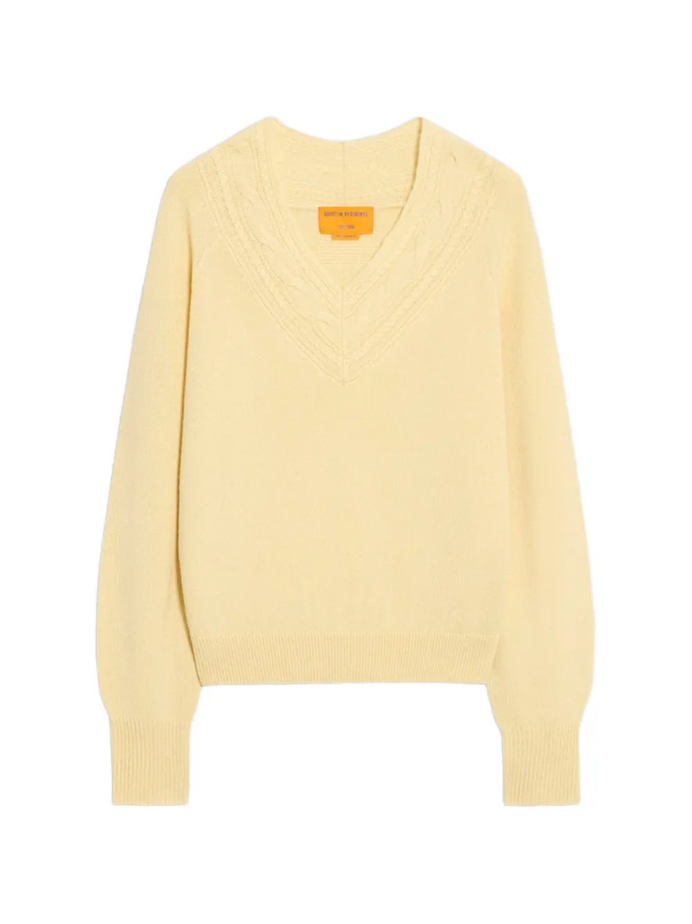 Guest In Residence cable-knit V-neck sweater - Giallo
