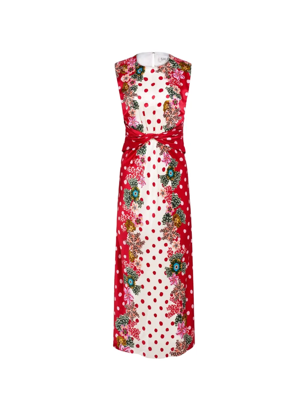 Saloni floral-print maxi dress - Bianco