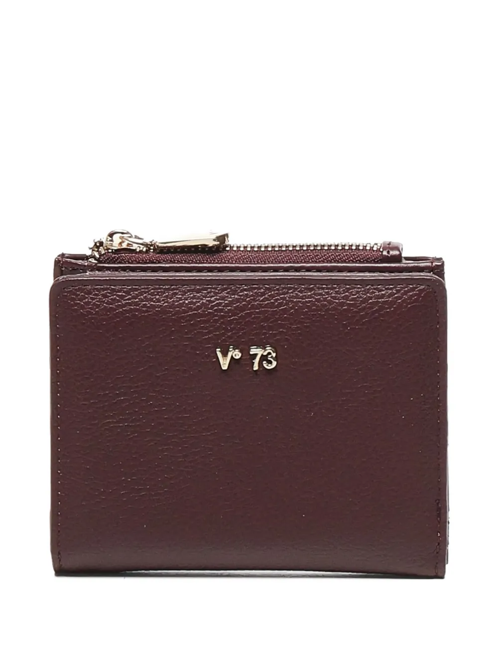 V°73 lettering logo zip wallet - Marrone