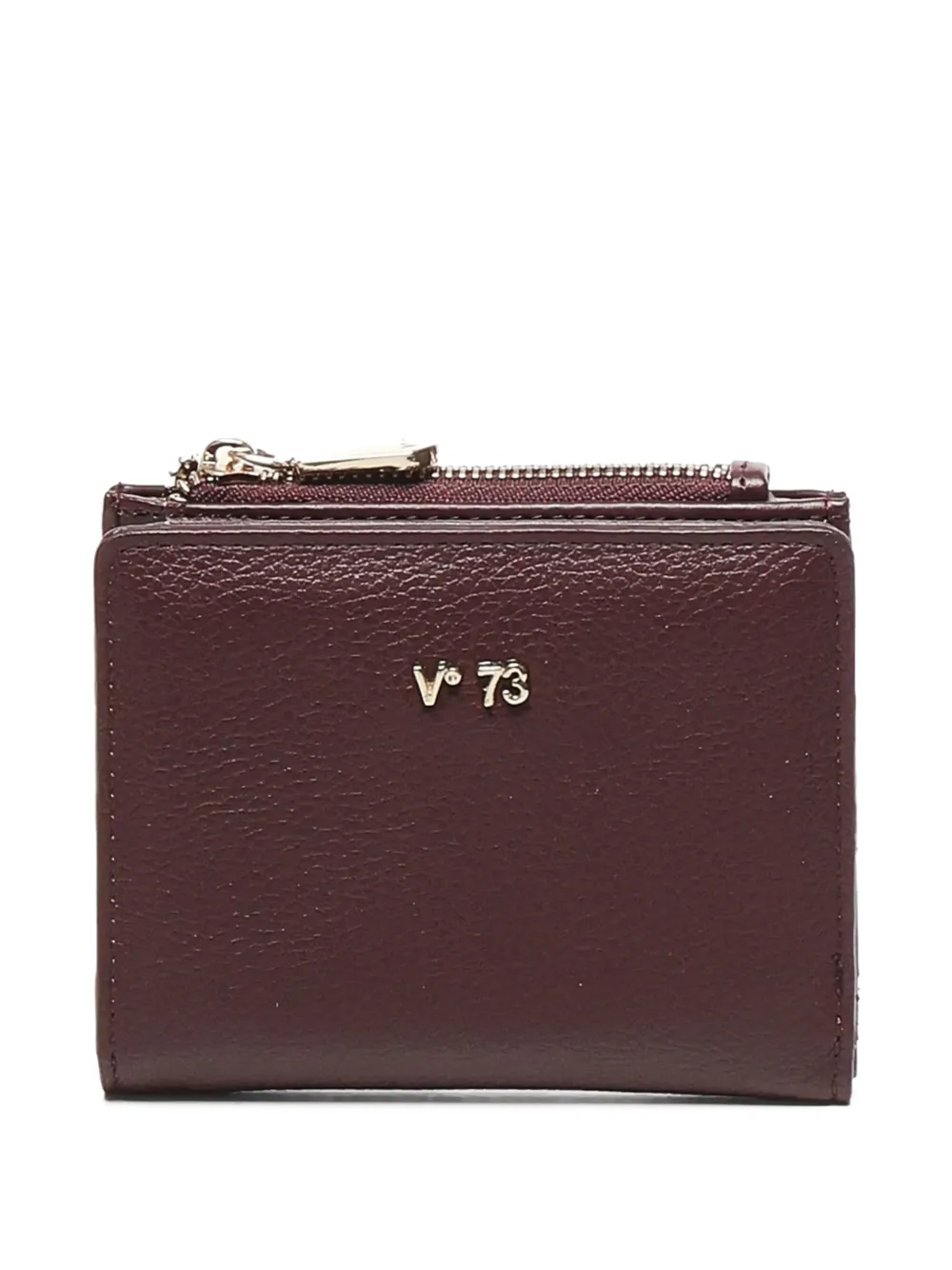 V°73 lettering logo zip wallet - Marrone