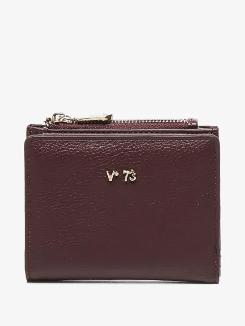 V°73 lettering logo zip wallet