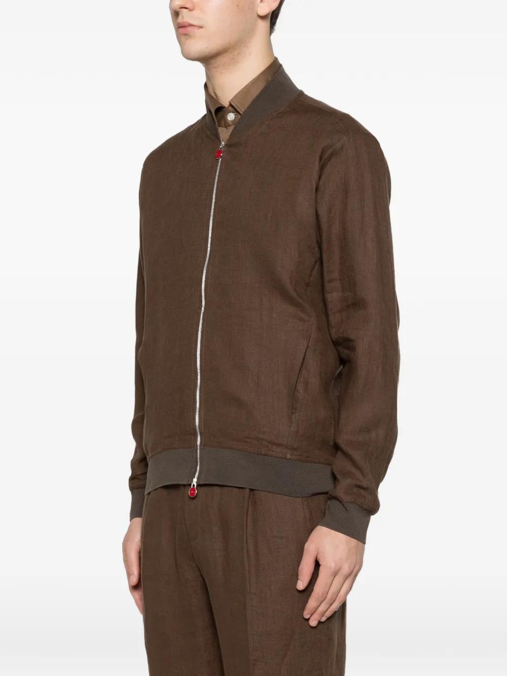  Kiton Zip Jacket - Brown 