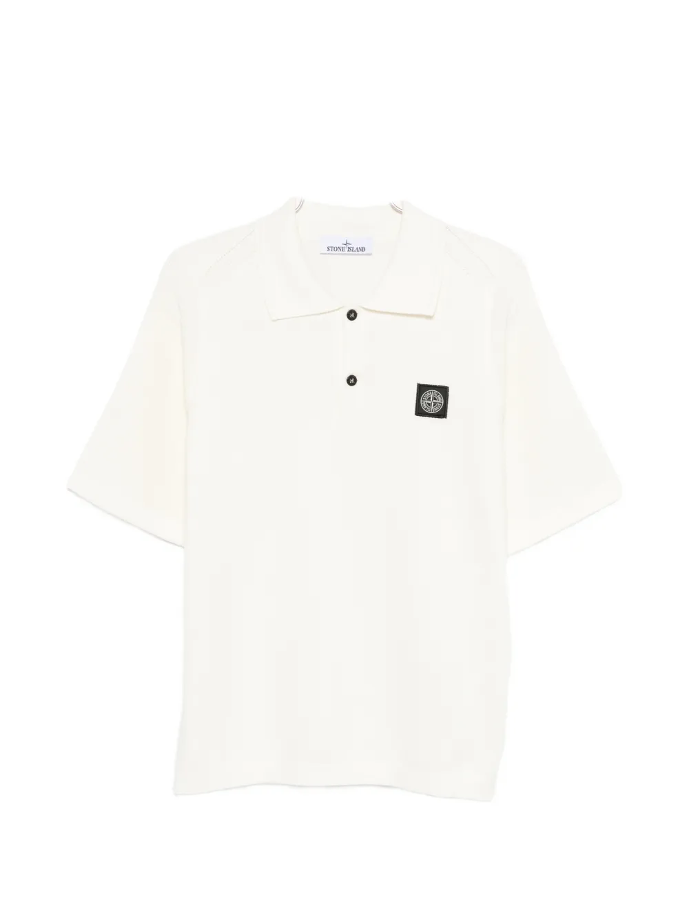 Stone Island logo-patch polo shirt - Toni neutri