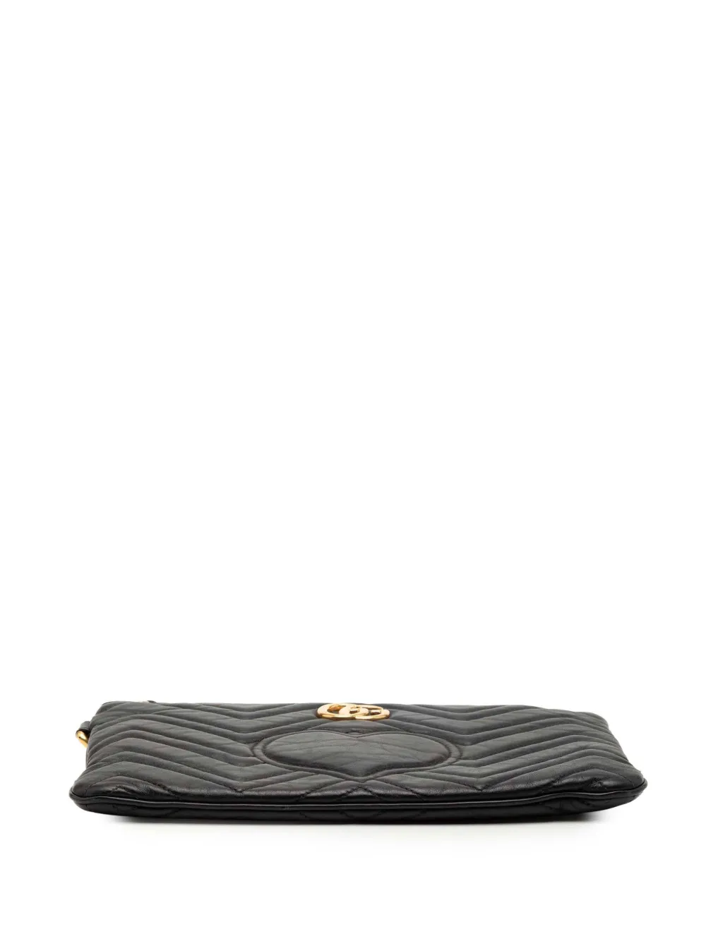 2016-2025 Gg Marmont Heart Matelasse Leather Clutch Bag