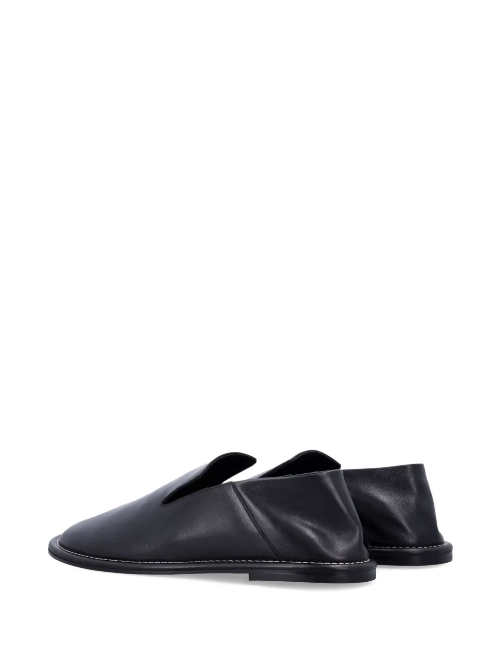 AMI Paris topstitched loafers Zwart