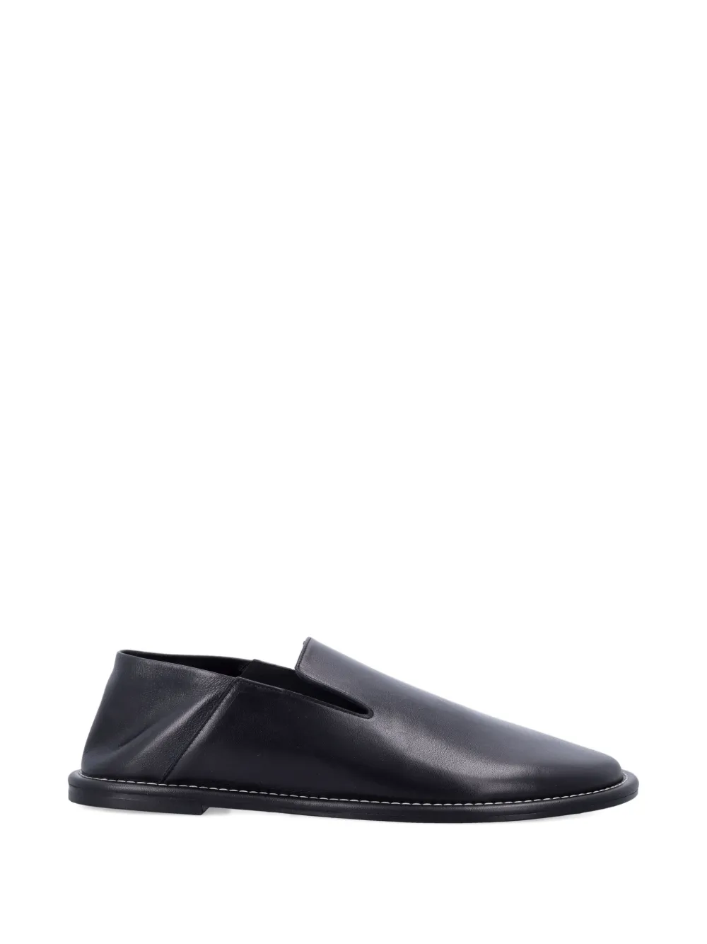 AMI Paris topstitched loafers Zwart