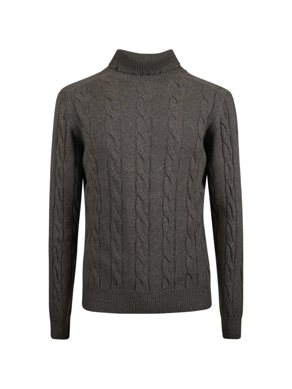 Aragona cable-knit roll-neck sweater - Grigio