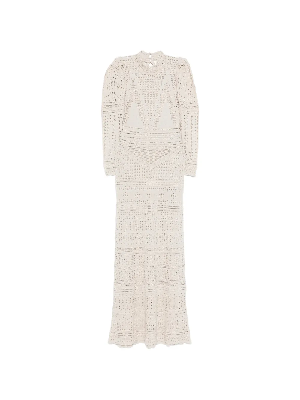 ISABEL MARANT Dione long-sleeve knitted dress - Toni neutri
