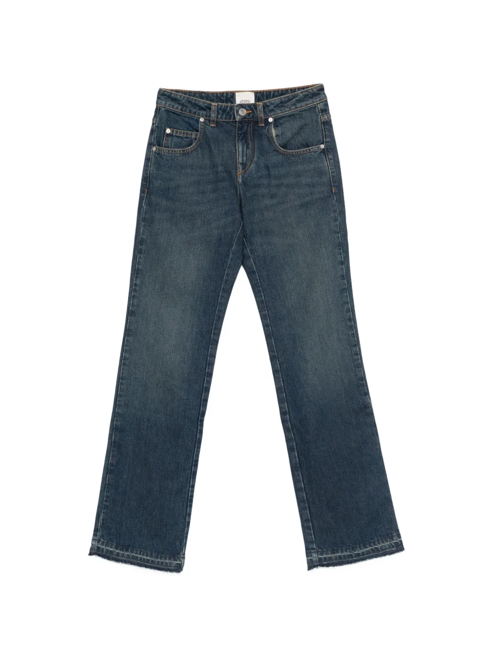 ISABEL MARANT frayed-edges denim jeans - Blau