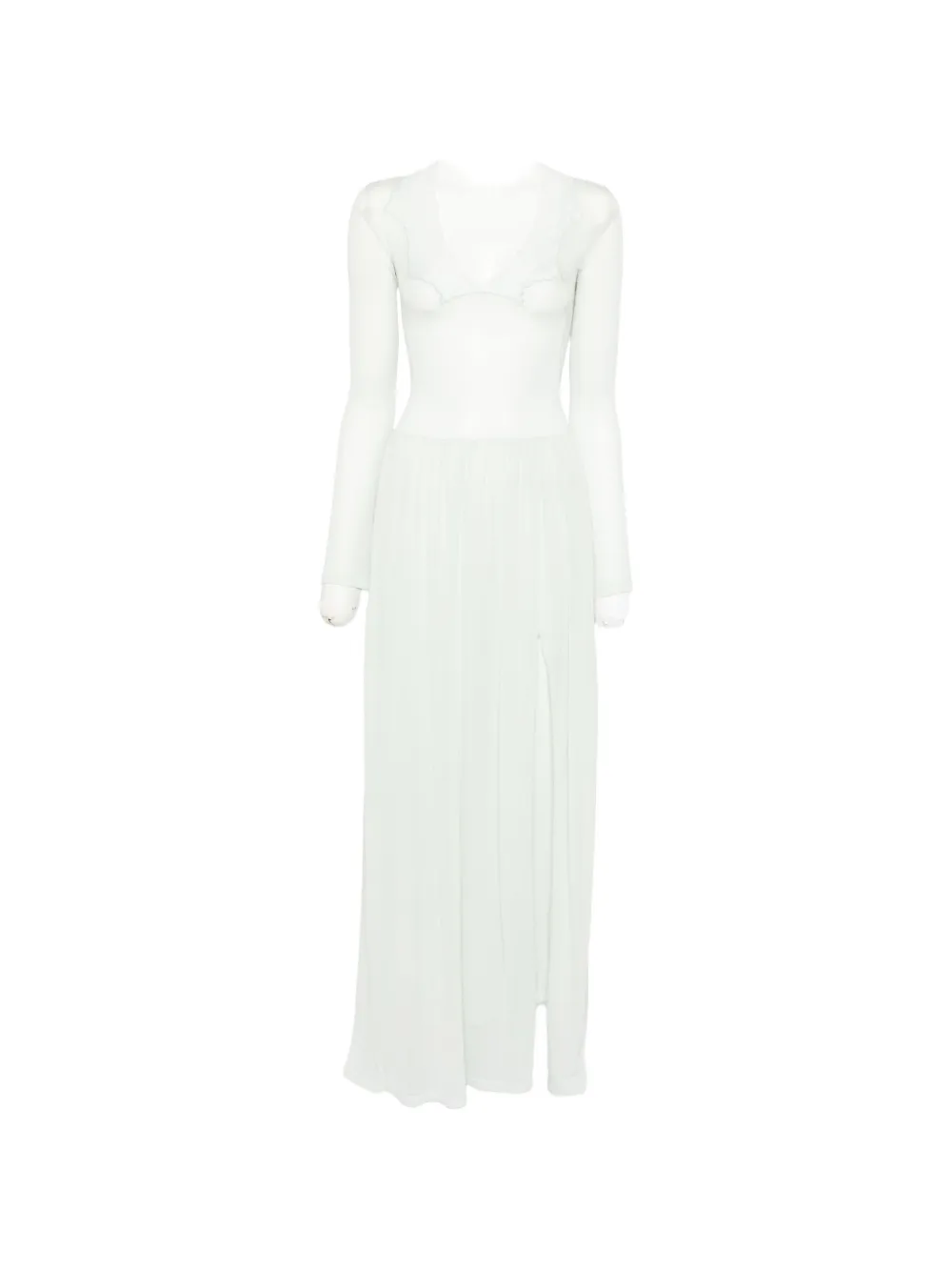 Aya Muse Maris lace-trim maxi dress - Verde