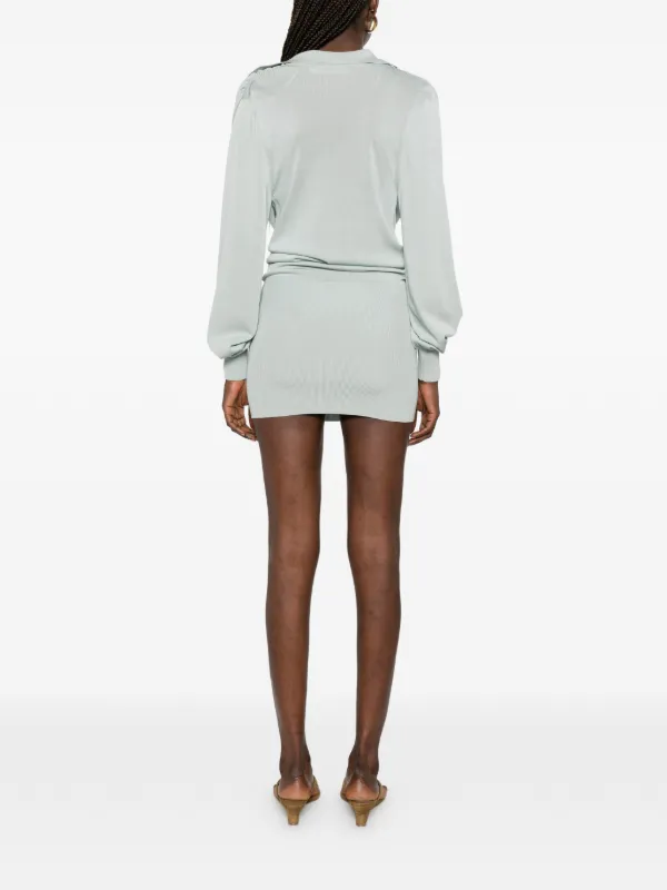 aya muse dress green Silk-blend minidress in green - Aya Muse