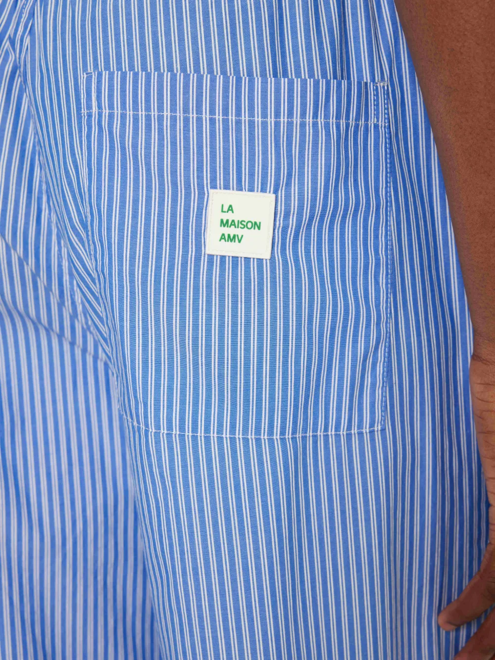 American Vintage Zatybay gestreepte broek Blauw