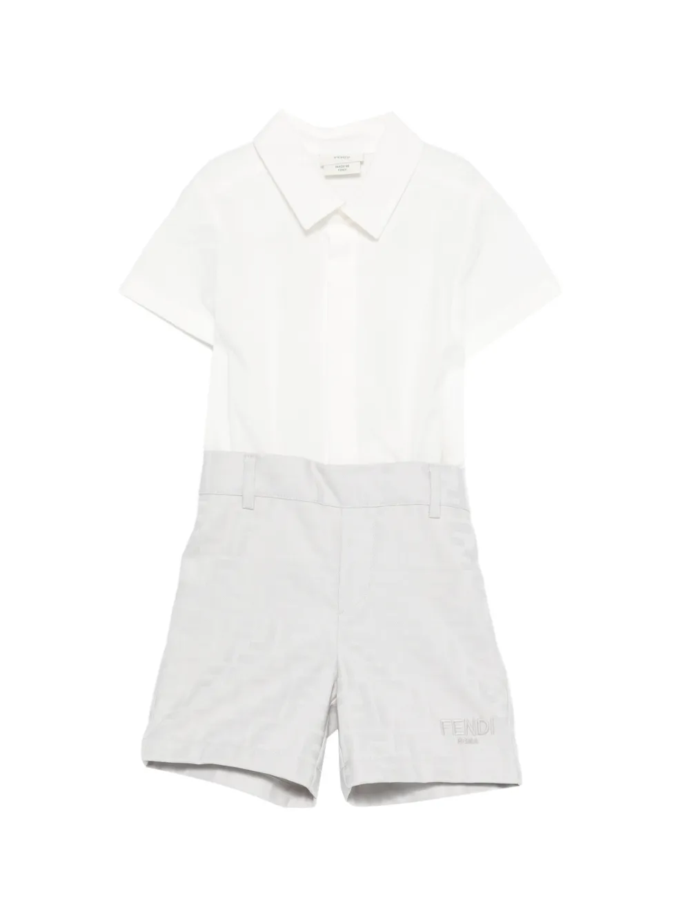 Fendi Kids embroidered-logo shorts set - Bianco