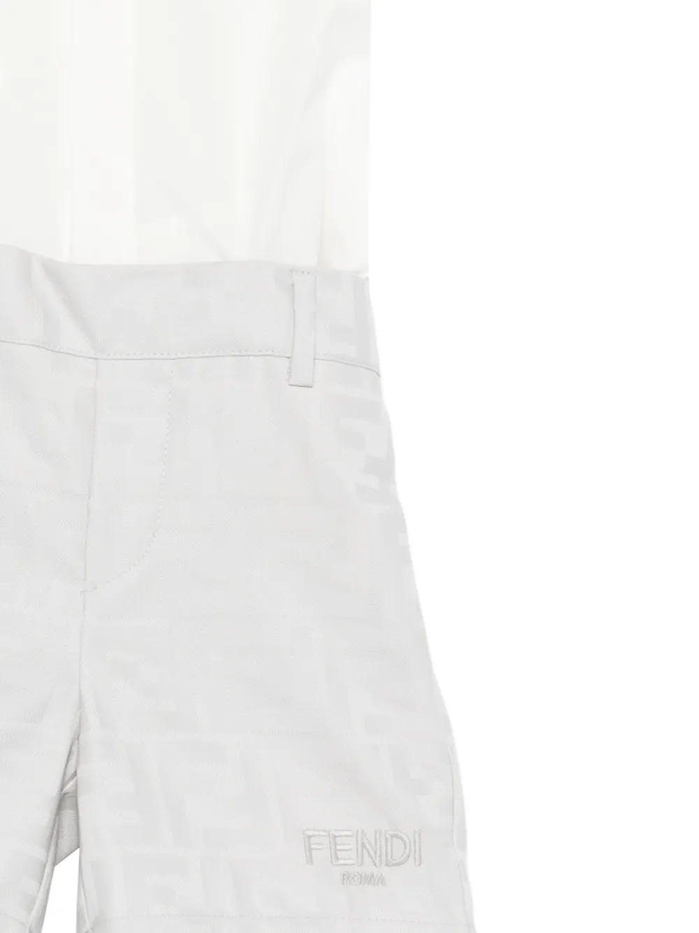 Fendi Kids Shorts met geborduurd logo Wit